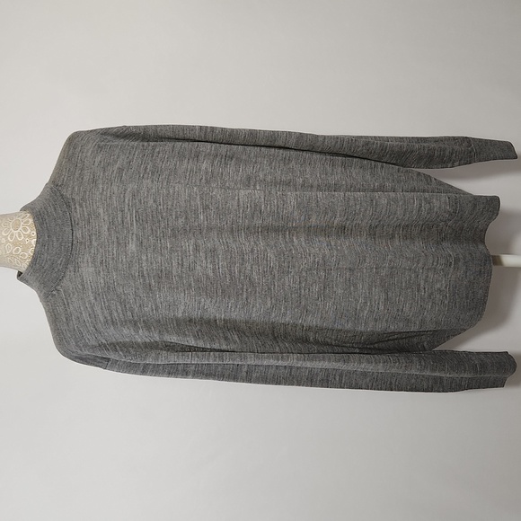 Unqio Other - Uniqlo Sweater Mock Neck Merino Wool Grey XL Lightweight Knit Long Sleeve Preppy